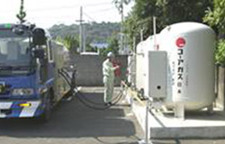 Filling LP Gas into a storage tank