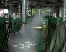 Filling LP Gas into a cylinder by conventional way